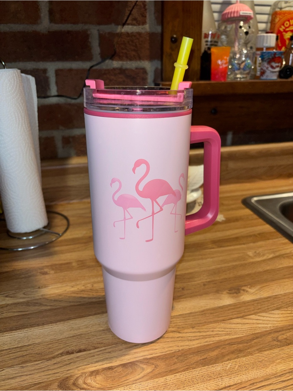 flamingo tumbler cup